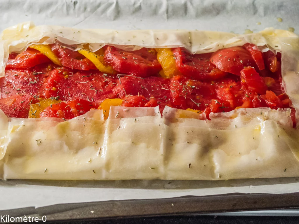 Tarte aux tomates sur feuilles filo - Étape 7