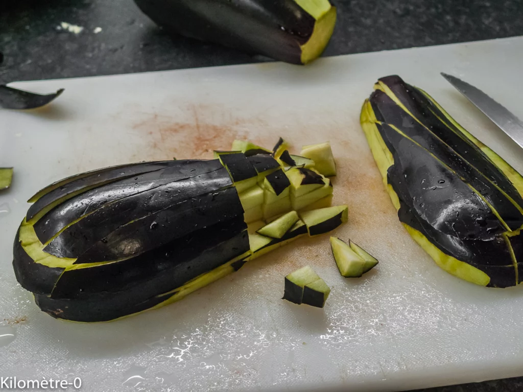 Tarte aubergines, cèpes et parmesan - Étape 2