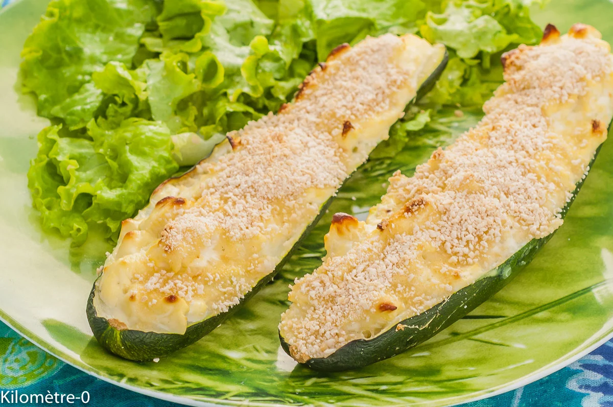 Photo de recette de cuisine italienne, Italie, fromage, ricotta, légumes farcis, facile, économique, cucina povera, légumes, courgette, farcie, bio de Kilomètre-0, blog de cuisine réalisée à partir de produits de saison et issus de circuits courts