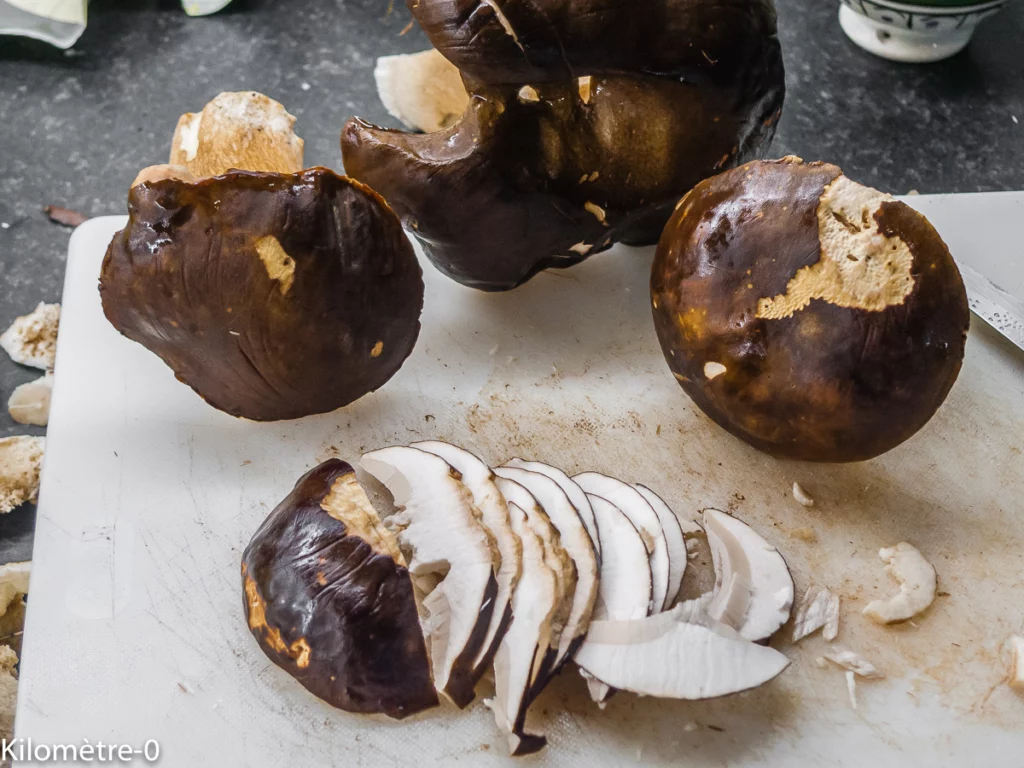 Chipolatas aux poivrons farcis aux cèpes - Étape 2