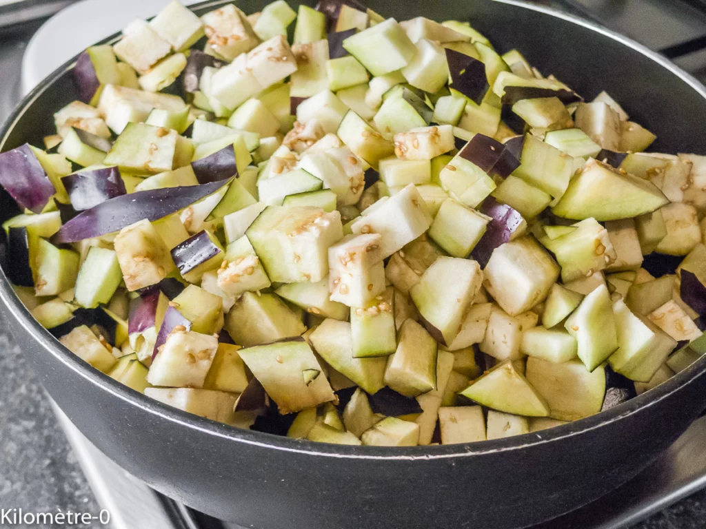 Salade d&rsquo;aubergines aux olives - Étape 2