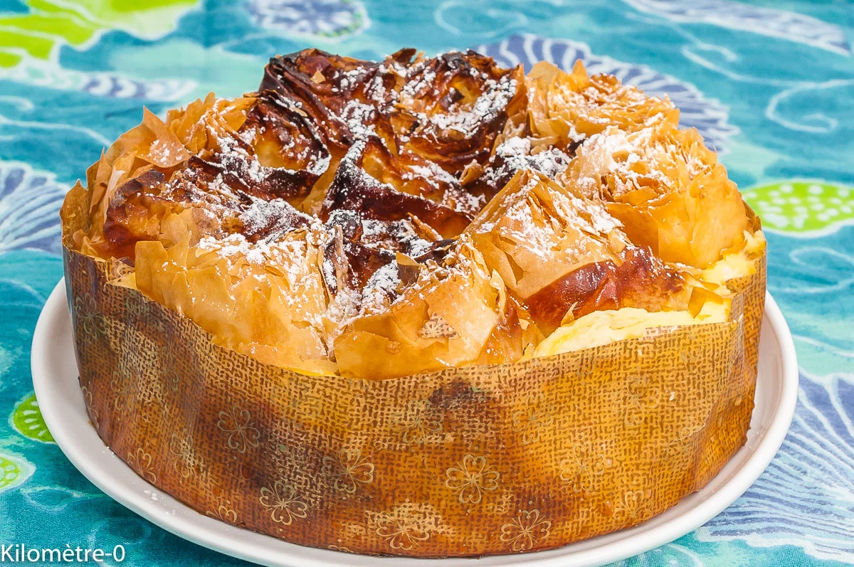 Photo de recette de gâteau, dessert, feuille de filo, fromager, laitage, américaine, Amérique, Etats Unis, facile, évonomique, Kilomètre-0, blog de cuisine réalisée à partir de produits de saison et issus de circuits courts