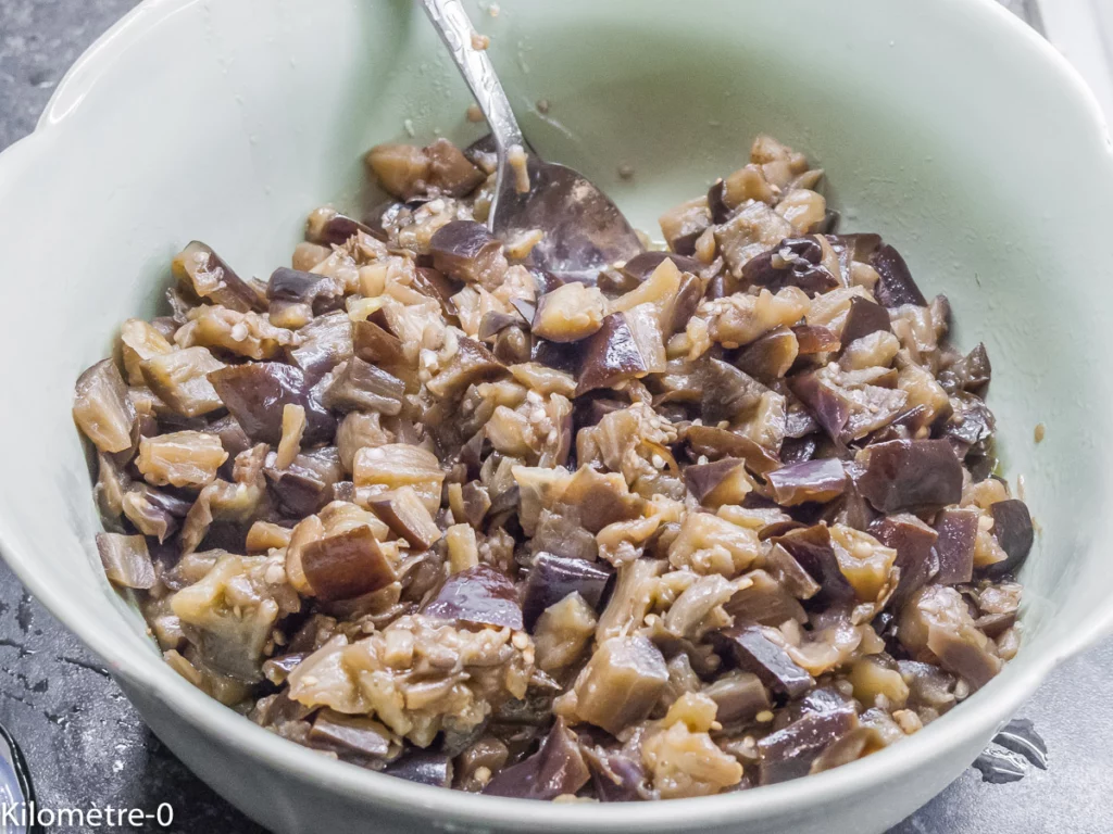 Salade d&rsquo;aubergines aux olives - Étape 3