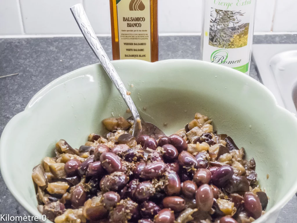 Salade d&rsquo;aubergines aux olives - Étape 5