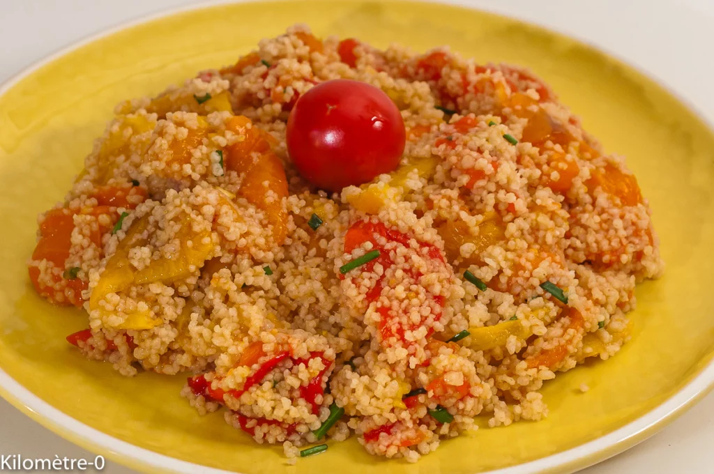 Salade de poivrons grillés à la semoule - Étape 4