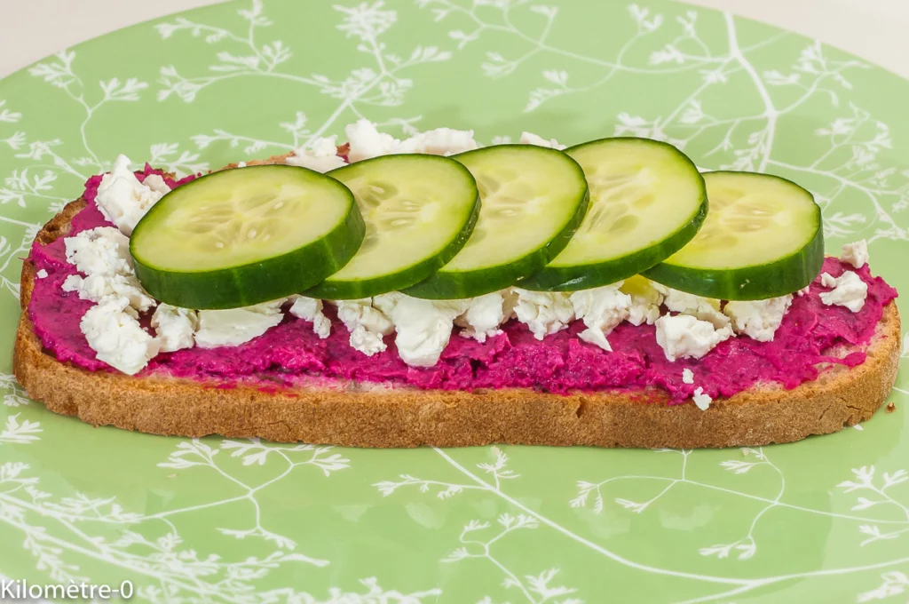 Tartine de houmous de betterave - Étape 3
