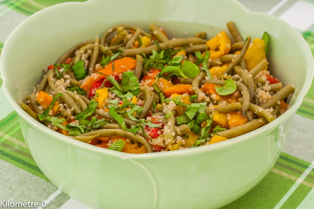 Salade de quinoa, haricots verts et poivrons - Étape 7