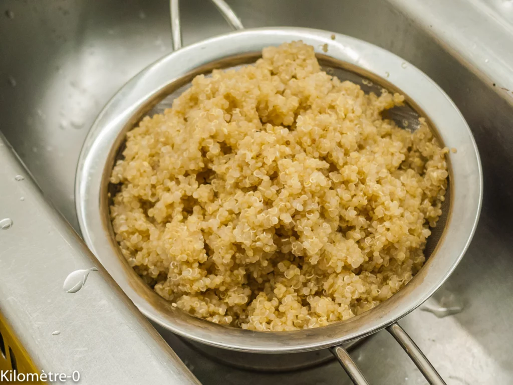 Salade de quinoa, haricots verts et poivrons - Étape 2