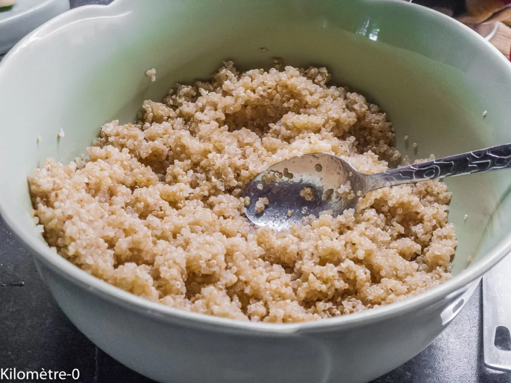 Salade de quinoa, haricots verts et poivrons - Étape 4
