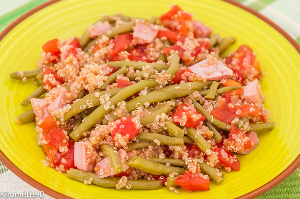 Salade de quinoa, haricots verts, tomates et jambon - Étape 8