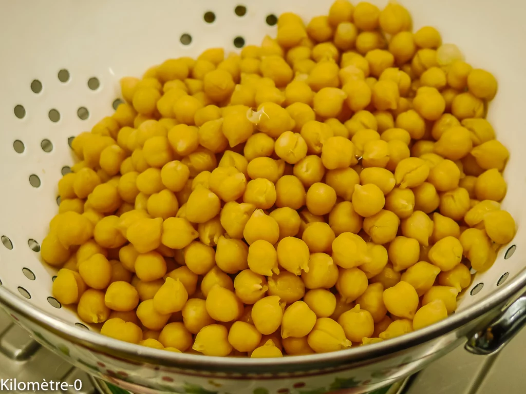 Salade de blé aux pois chiches et légumes - Étape 1