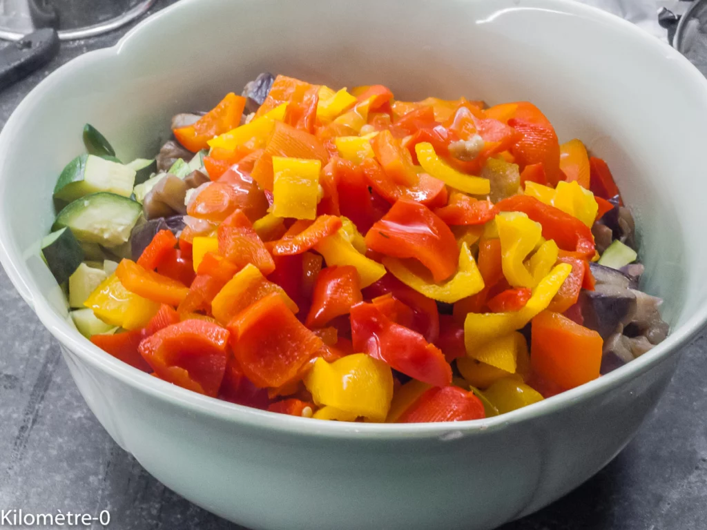 Salade de blé aux pois chiches et légumes - Étape 6