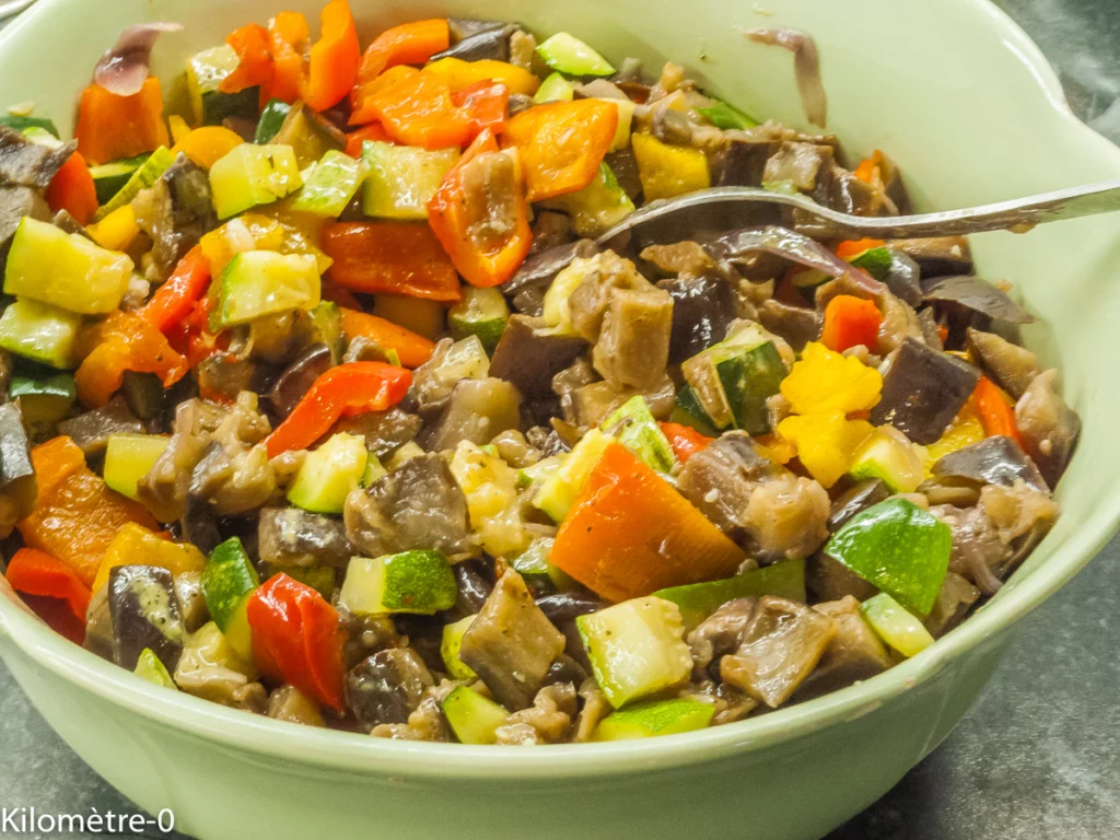 Salade de blé aux pois chiches et légumes - Étape 9