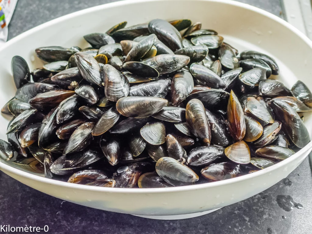 Moules aux haricots verts et chorizo - Étape 2