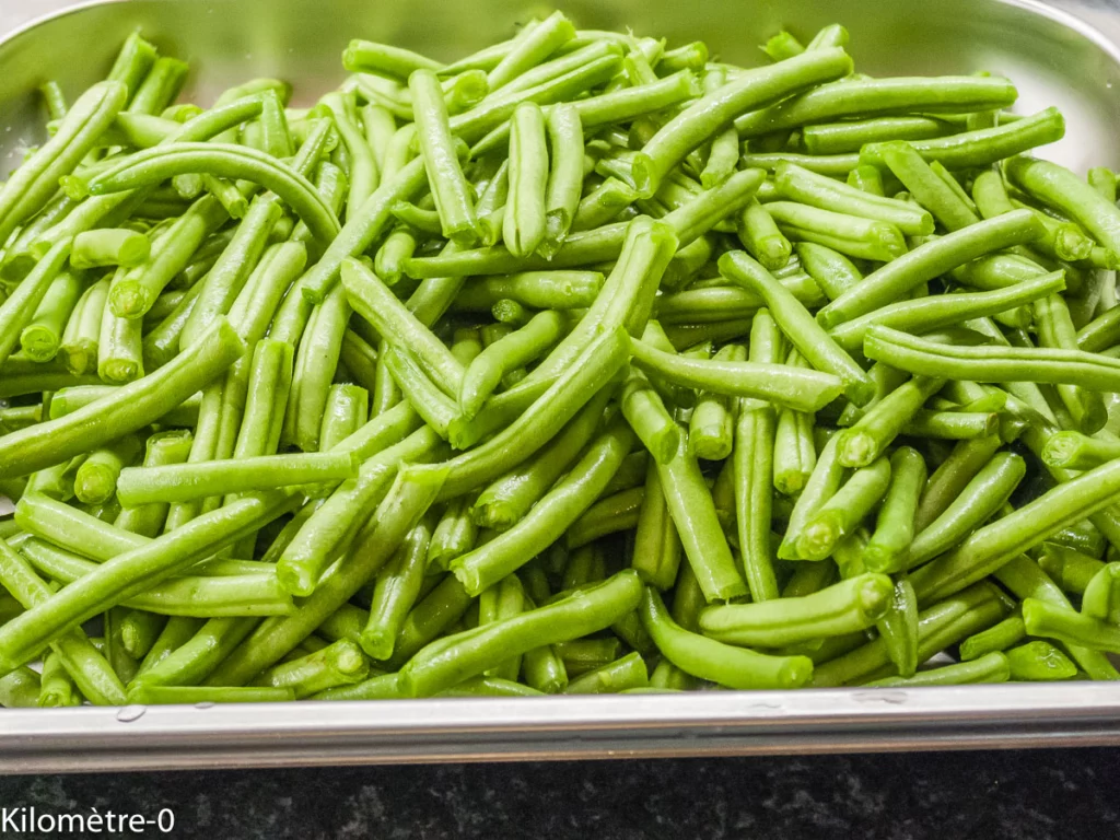 Moules aux haricots verts et chorizo - Étape 1