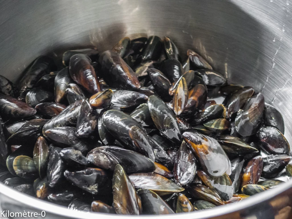 Moules aux haricots verts et chorizo - Étape 3