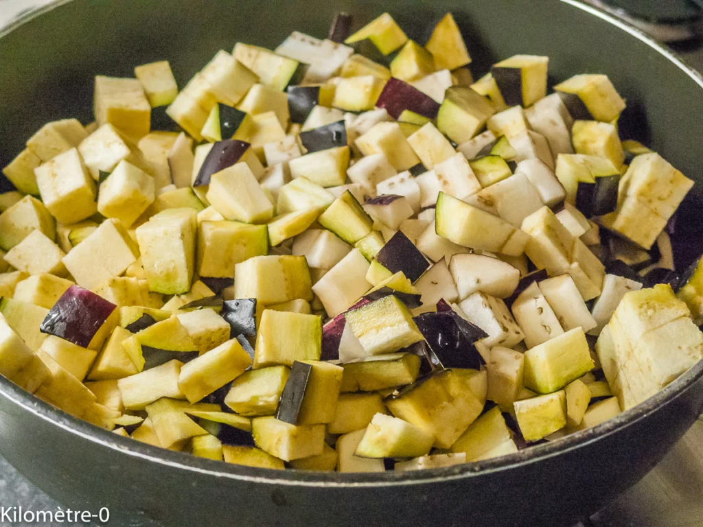 Salade d&rsquo;aubergines aux olives et tomates - Étape 3