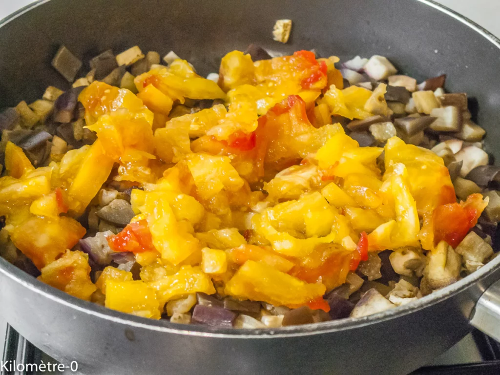 Salade d&rsquo;aubergines aux olives et tomates - Étape 4