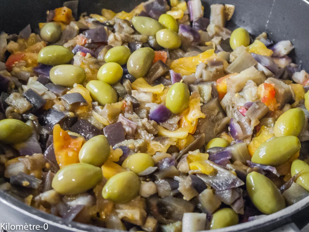 Salade d&rsquo;aubergines aux olives et tomates - Étape 5