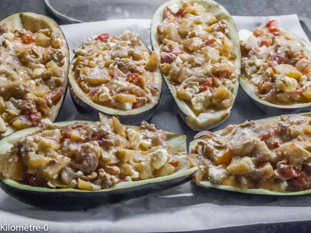 Aubergines farcies aux noix et à la fêta - Étape 11