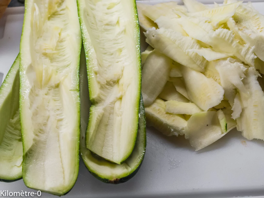 Courgettes farcies à la polenta et aux cèpes - Étape 2