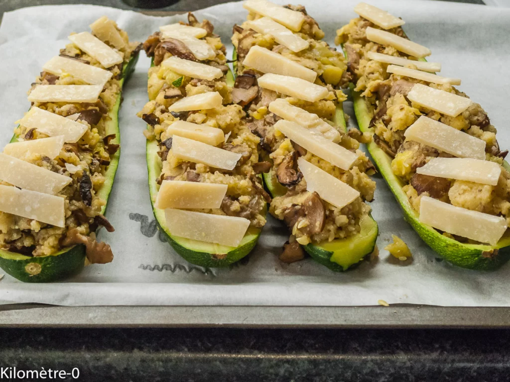 Courgettes farcies à la polenta et aux cèpes - Étape 9