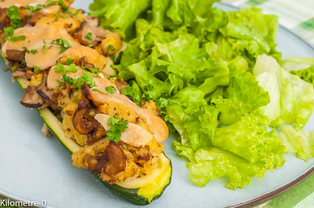 Courgettes farcies à la polenta et aux cèpes - Étape 10