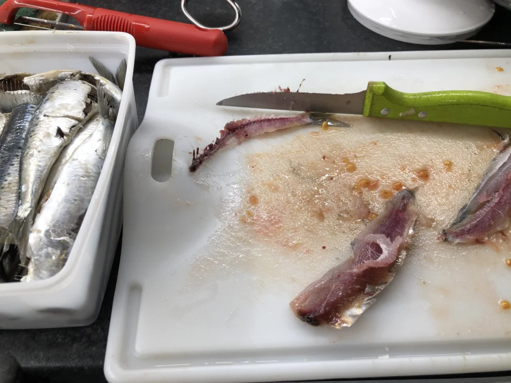 Tian de sardines - Étape 1