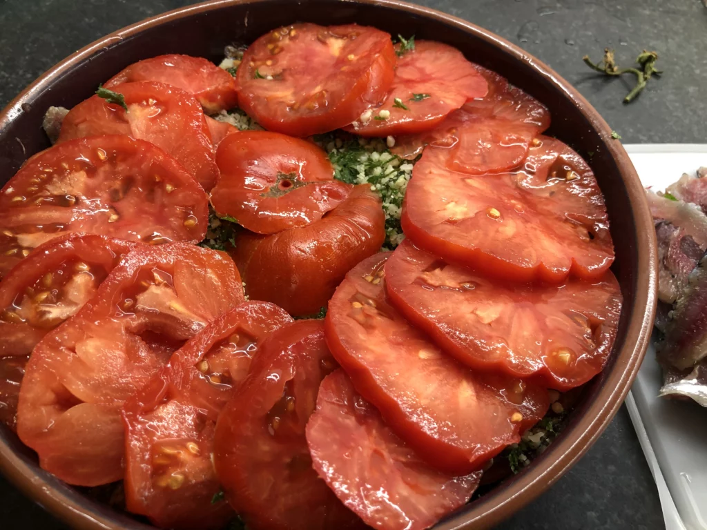 Tian de sardines - Étape 8