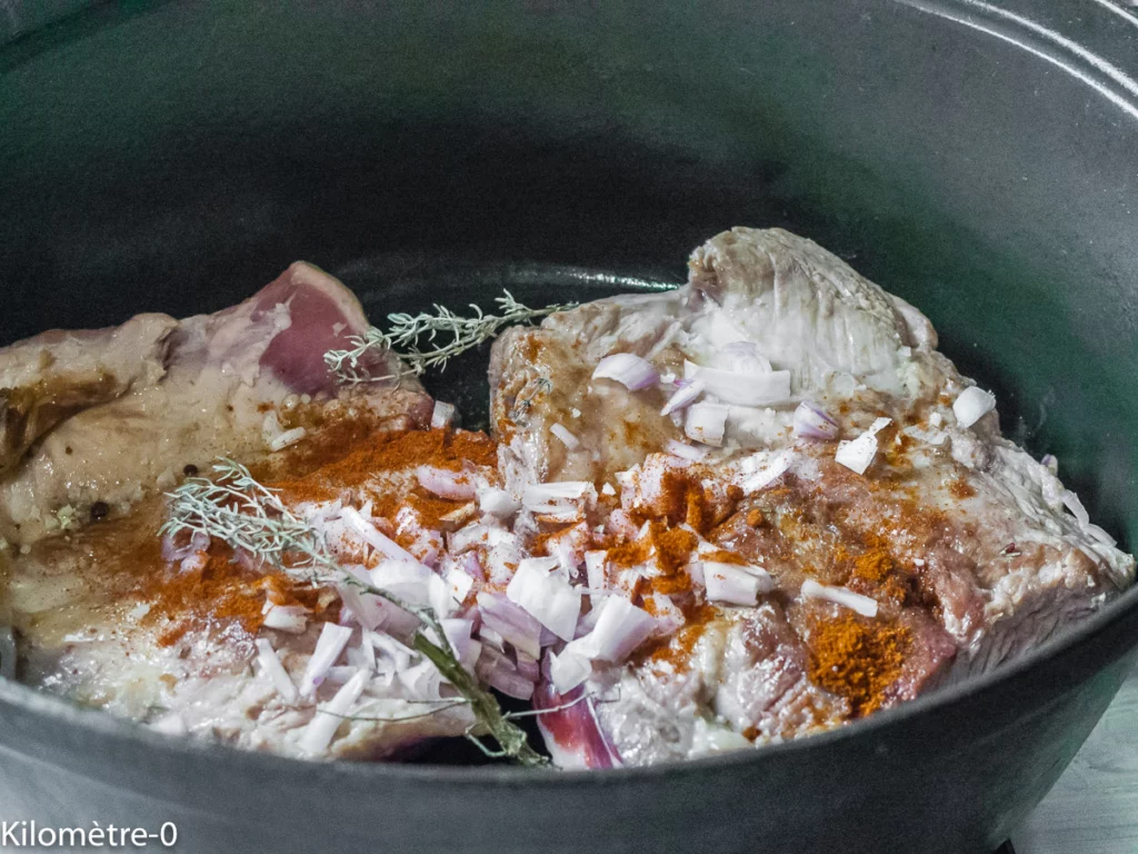 Travers de porc mijoté aux poivrons et aux tomates - Étape 4