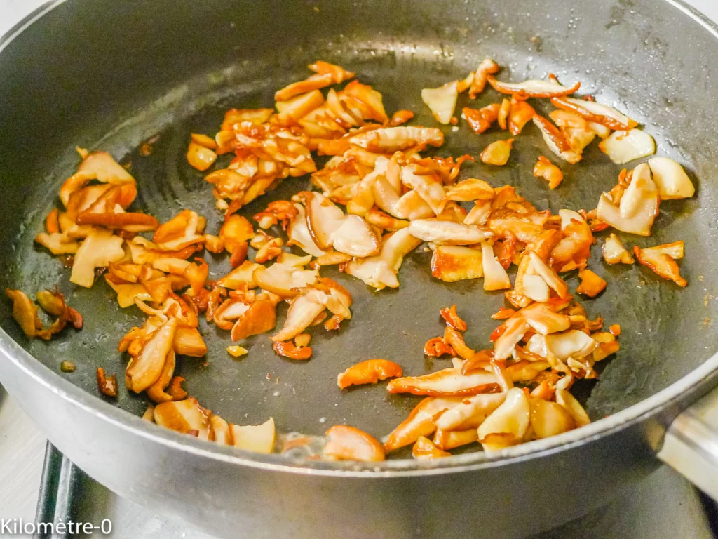 Nouilles chinoises aux cèpes et aux crevettes - Étape 2