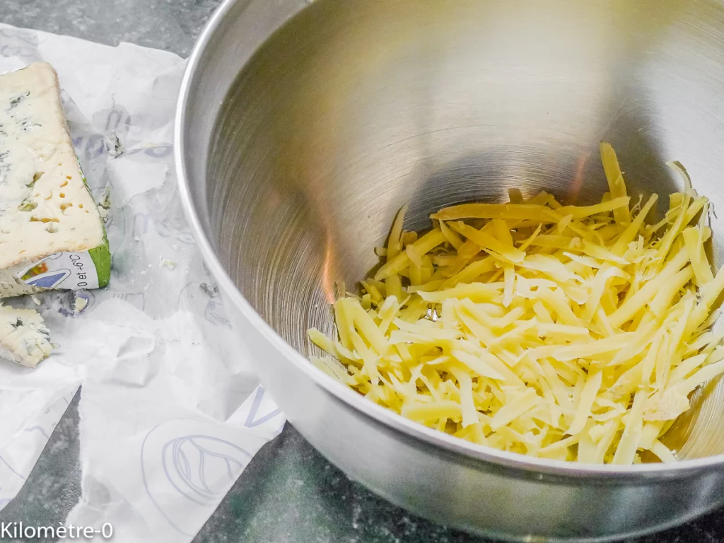 Financier salé aux poires et au bleu - Étape 2