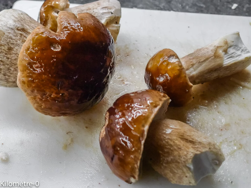 Nouilles chinoises aux cèpes et aux crevettes - Étape 1