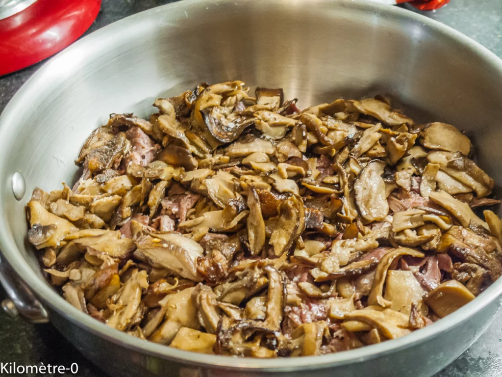 Gratin de confit de canard au céleri, poires et cèpes - Étape 9