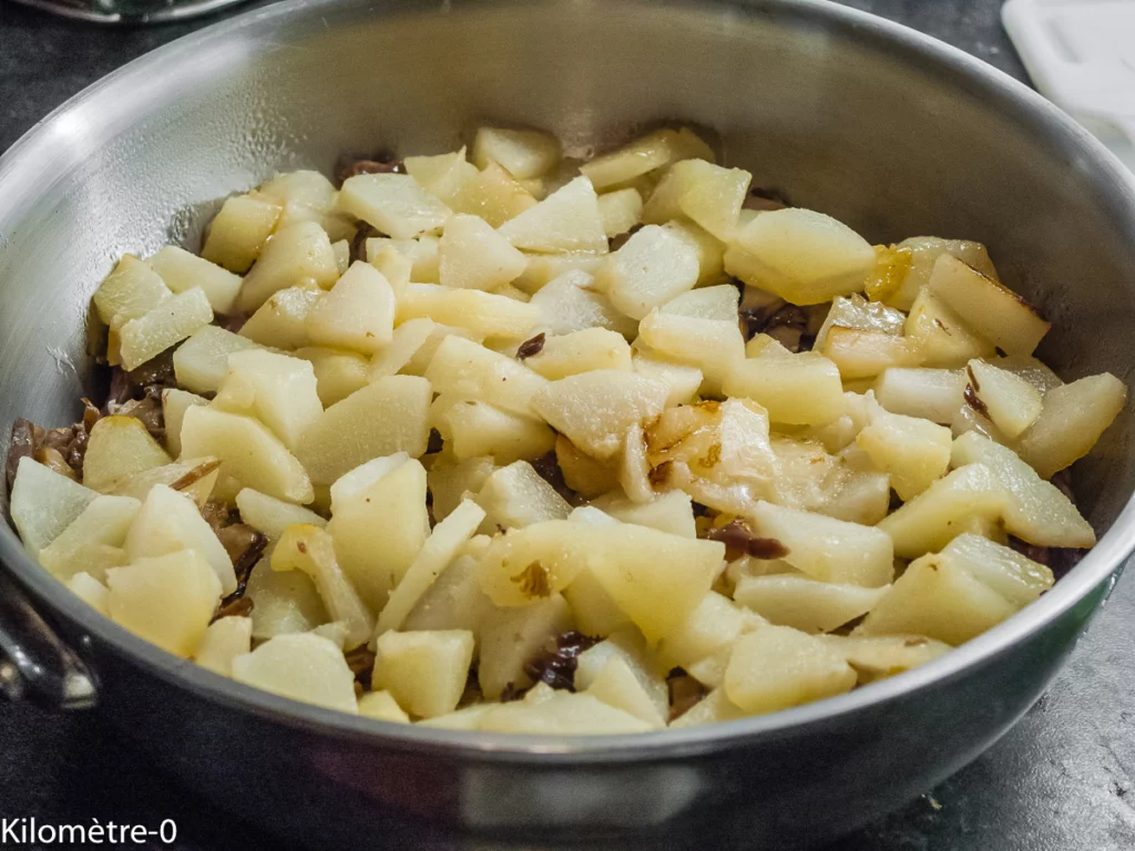 Gratin de confit de canard au céleri, poires et cèpes - Étape 13