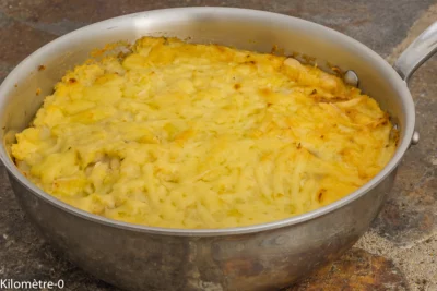 Photo de recette de gratin, confit de canard, céleri, poires,cèpes, Kilomètre-0, healthy, automne, hiver, cuisine, local, légumes,