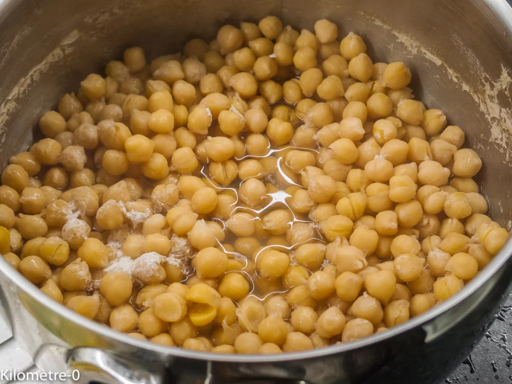 Salade de lentilles aux pois chiches, poireaux et betteraves - Étape 1