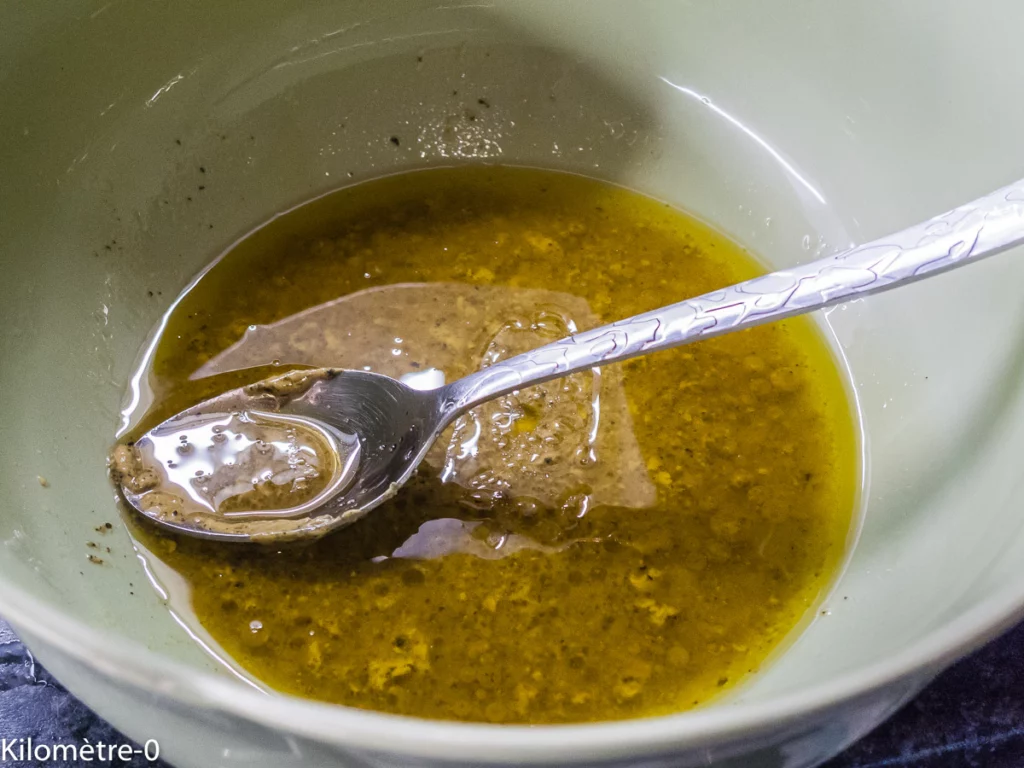 Salade de lentilles aux pois chiches, poireaux et betteraves - Étape 6