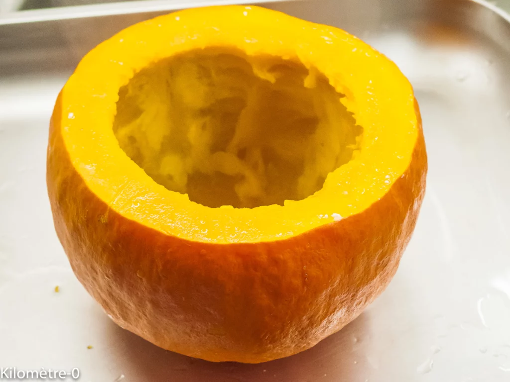 Potimarron farci aux cèpes et aux châtaignes - Étape 4