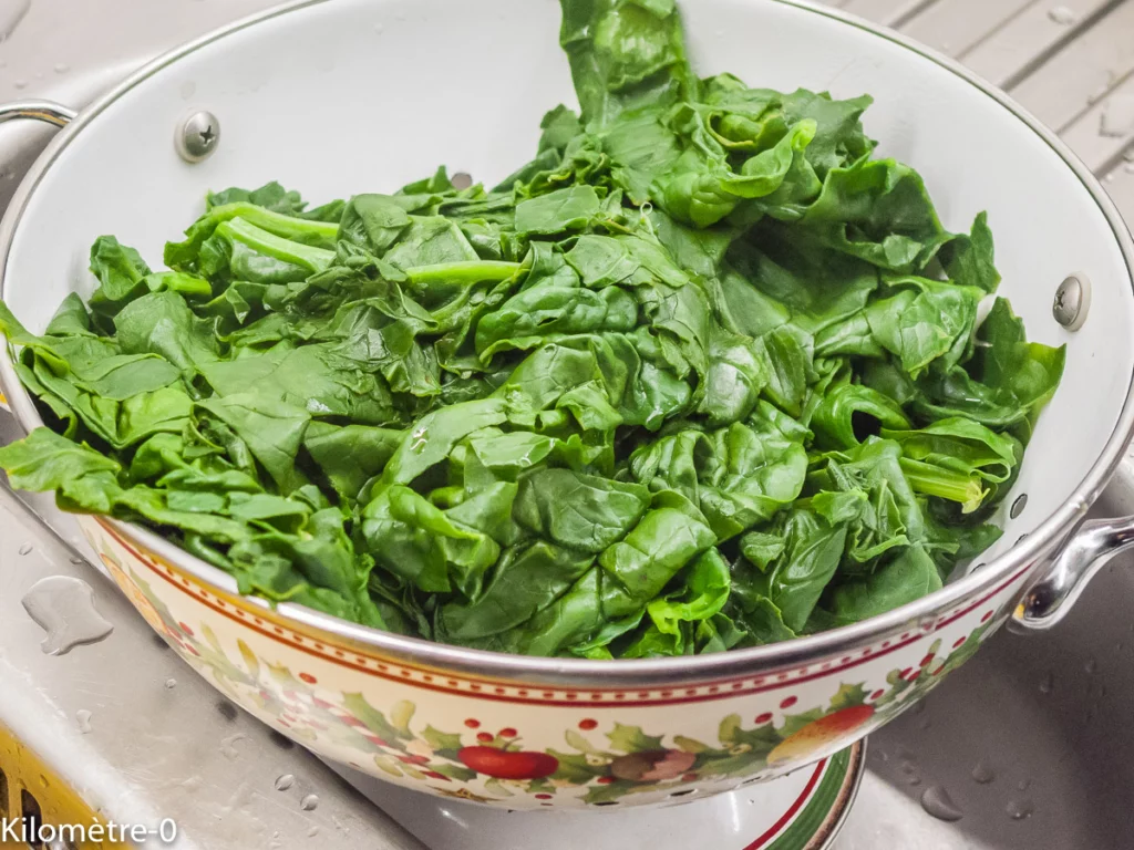Omelette aux épinards et à la fourme d&rsquo;Ambert au four - Étape 2
