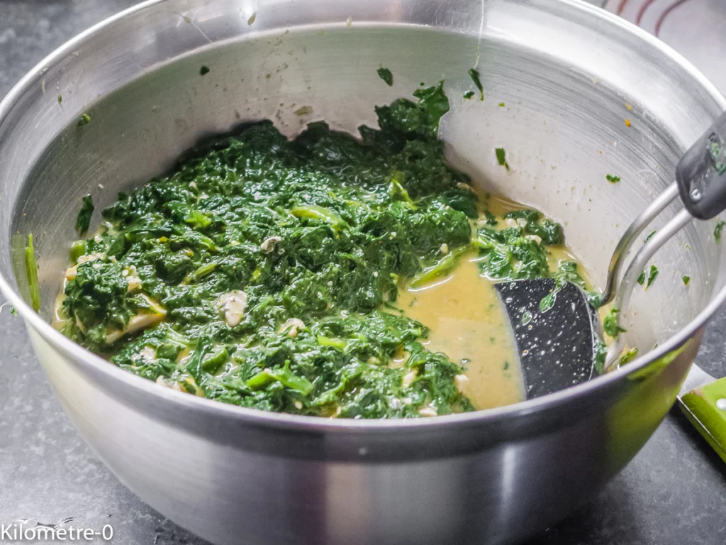 Omelette aux épinards et à la fourme d&rsquo;Ambert au four - Étape 5