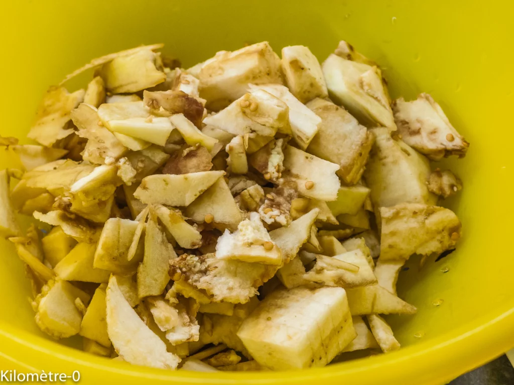 Aubergines farcies aux poires - Étape 2