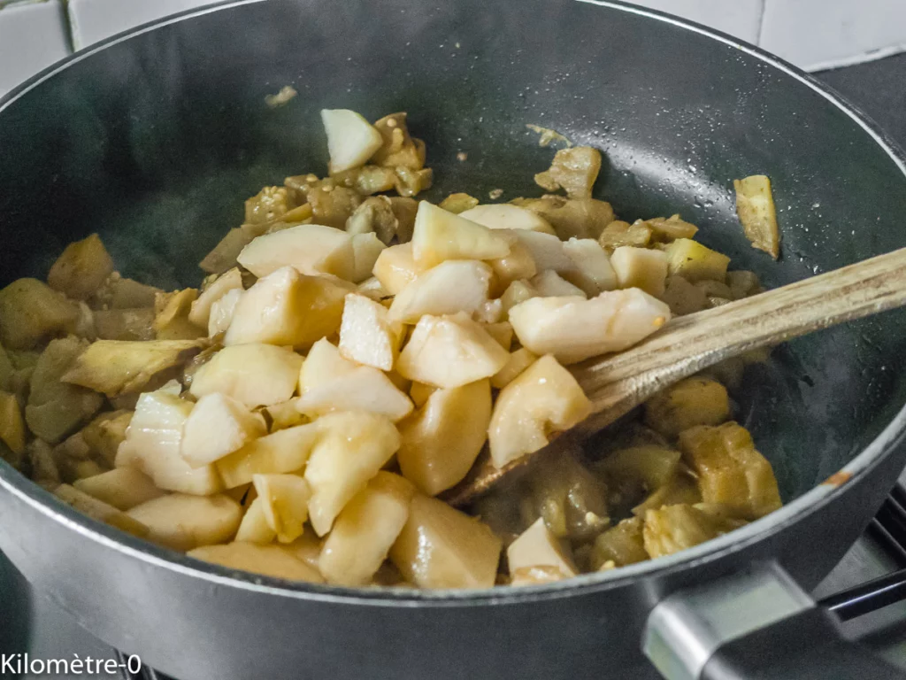 Aubergines farcies aux poires - Étape 8