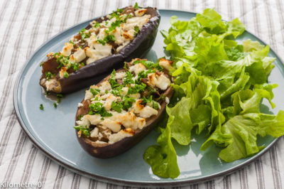 Photo de recette de farcis, végétarien, cuisine végétarienne, healthy, aubergines, légumes, été, automne, poires, fruits, fêta, fromage, bio, Kilomètre-0, blog de cuisine réalisée à partir de produits de saison et issus de circuits courts