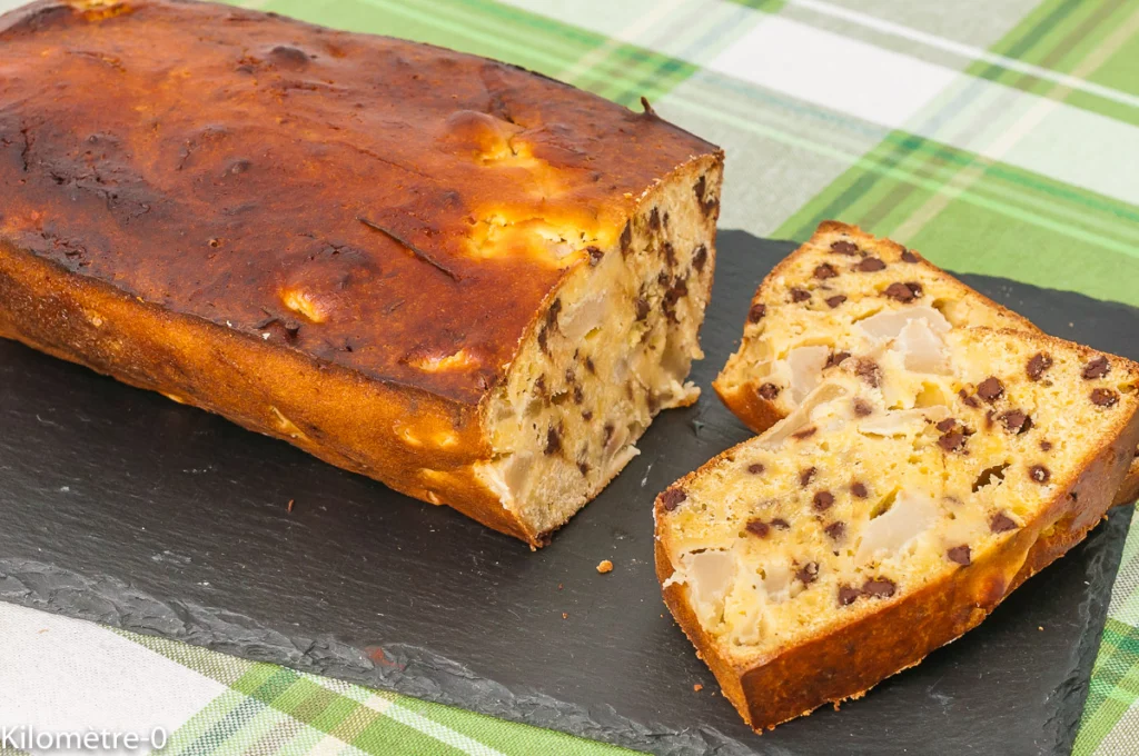 Gâteau du matin à la farine de pois chiches, poires et chocolat - Étape 8
