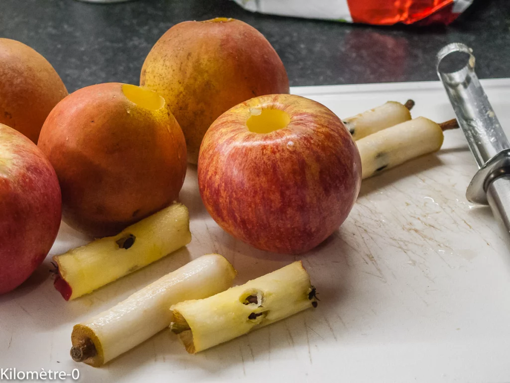 Streusel aux pommes poires et châtaignes - Étape 1