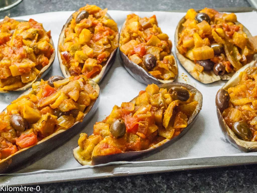 Aubergines farcies aux olives et à la fêta - Étape 8