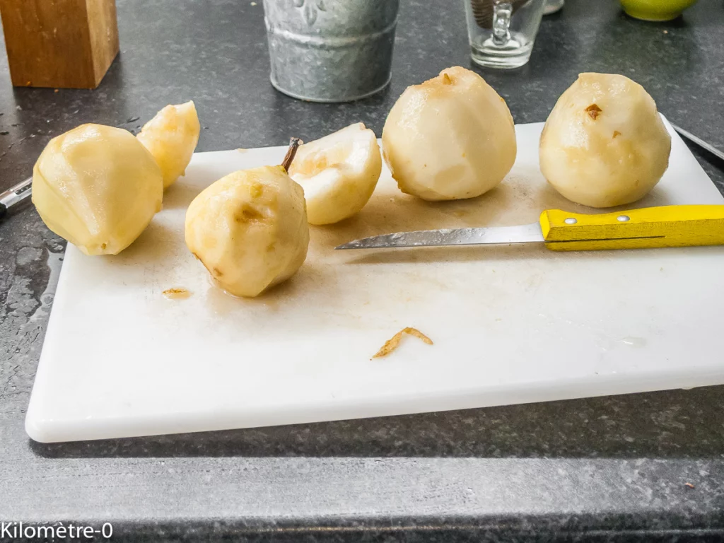 Clafoutis aux poires, châtaignes et chocolat - Étape 1