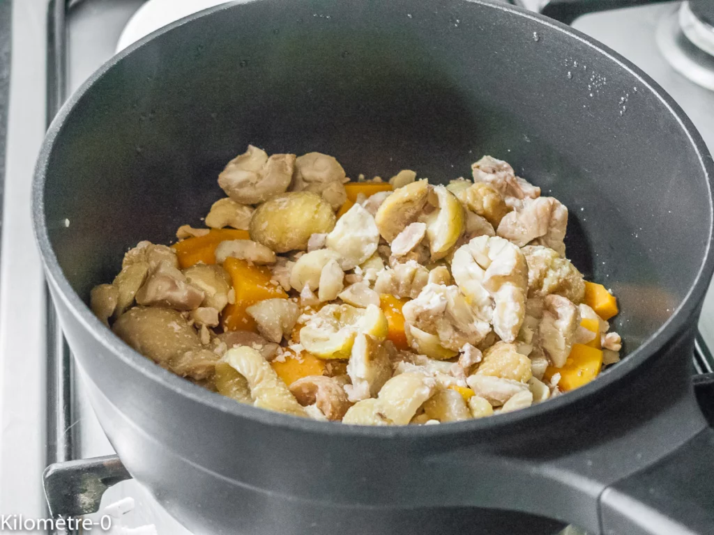 Oie aux patates douces et châtaignes - Étape 4