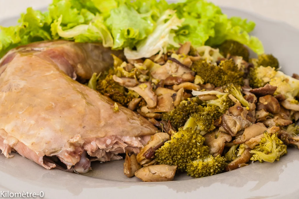 Pintade aux brocolis et cèpes - Étape 8
